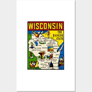Vintage Wisconsin Decal Posters and Art